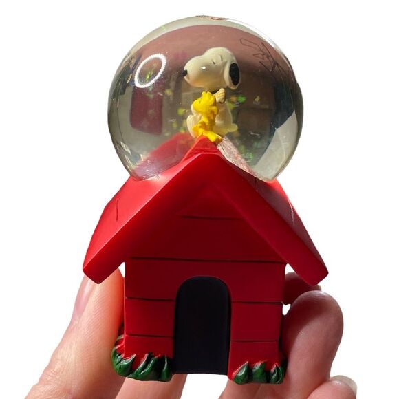 Vintage Westland #18257 Snoopy & Woodstock Small Water Snow Glitter Globe - Picture 3 of 11
